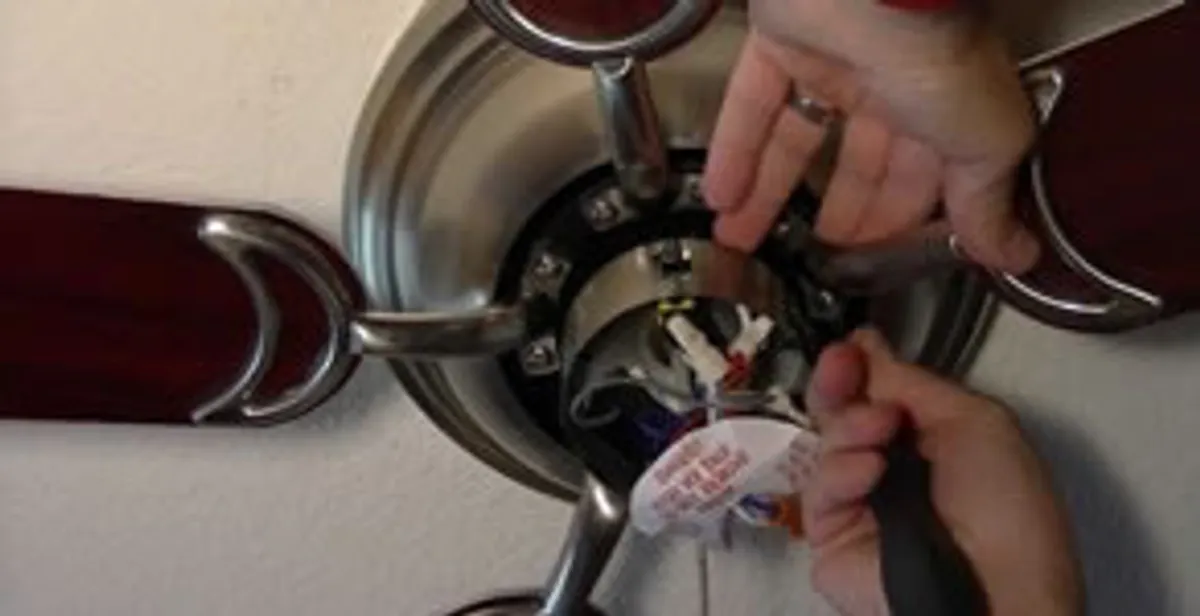 Ceiling fan installation with electrical wiring and mounting by professional electrician in Waltham, MA