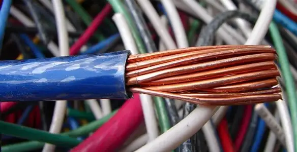 electrical wiring services showing exposed copper conductors and cable preparation in Waltham, MA