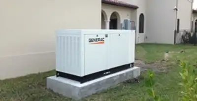 generator installation service showing standby generator professionally installed for residential power backup in Waltham, MA