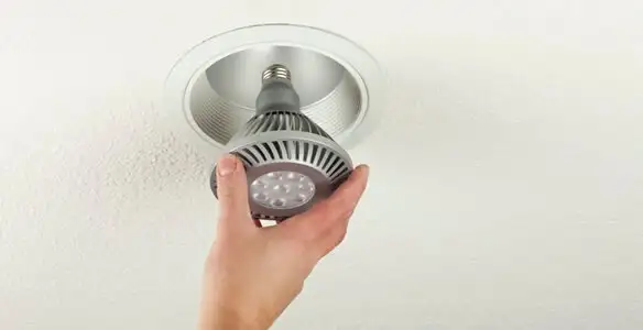 lighting installation service featuring recessed ceiling light installed by licensed professionals in Waltham, MA