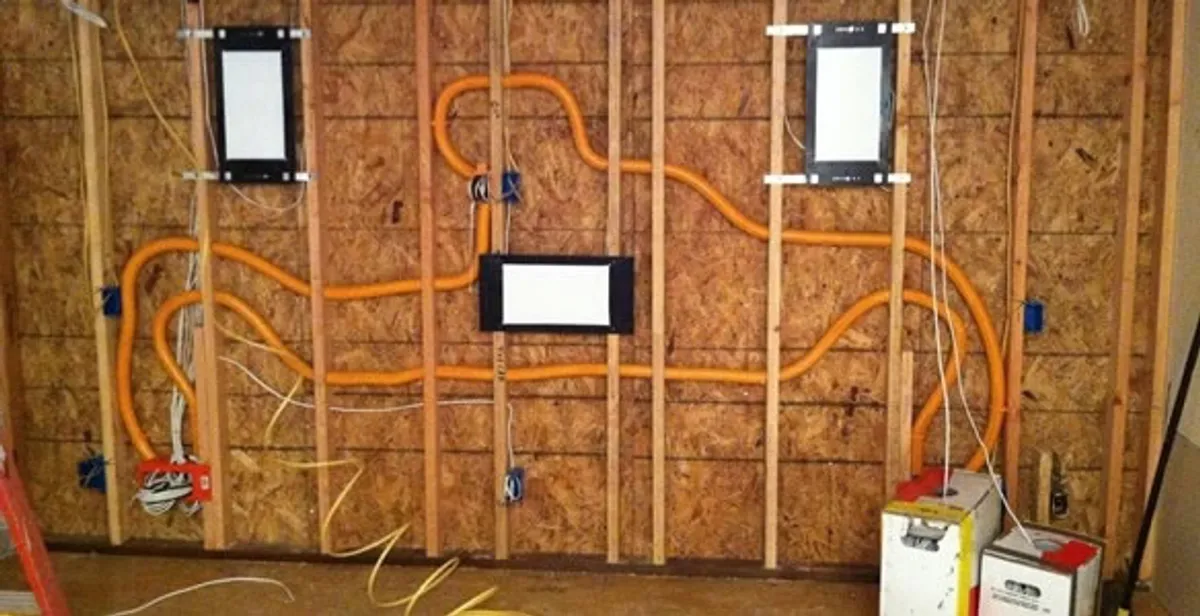 new construction wiring project displaying complete electrical system layout installed by professionals in Waltham, MA