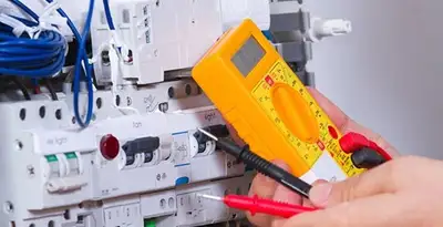 Residential electrician testing home electrical panel for safety and performance in Waltham, MA