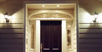 security light installation services with professionally installed entryway lighting in Waltham, MA