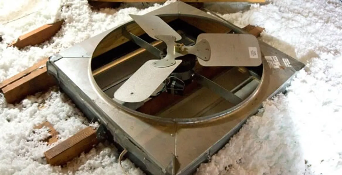 whole house fan installation services with attic-mounted ventilation unit in Waltham, MA