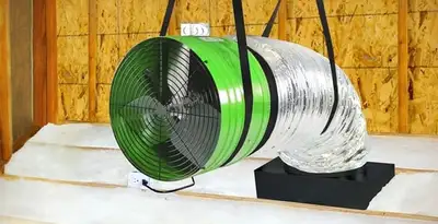 whole house fan installation services with professionally mounted ventilation fan system in Waltham, MA